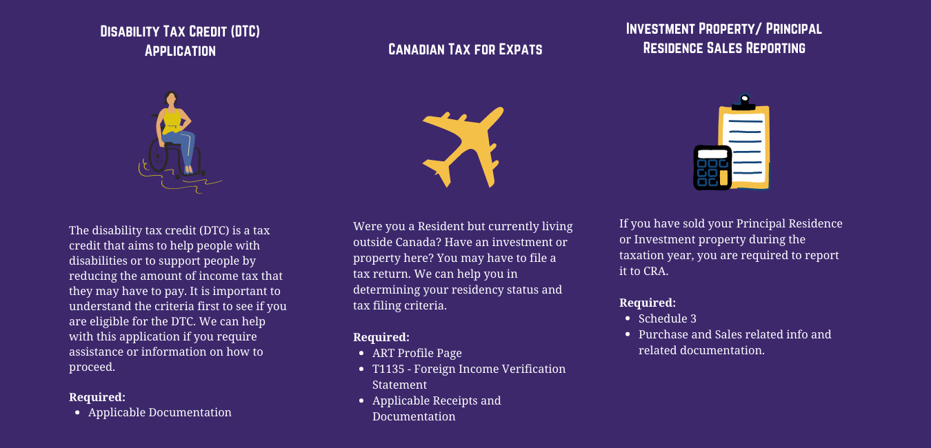 Disability Tax Credit, Canadian Tax for Expats, Investment Property Sales Reporting